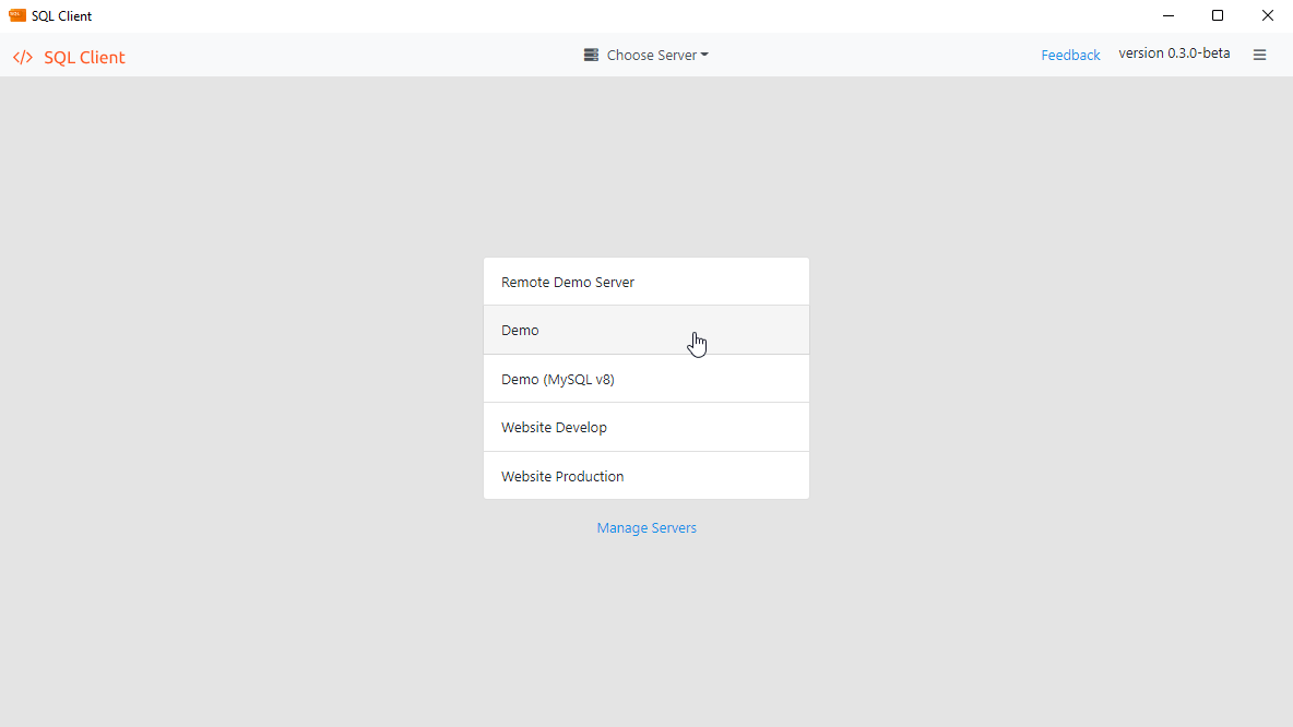 Cross-platform SQL Client - Workspaces