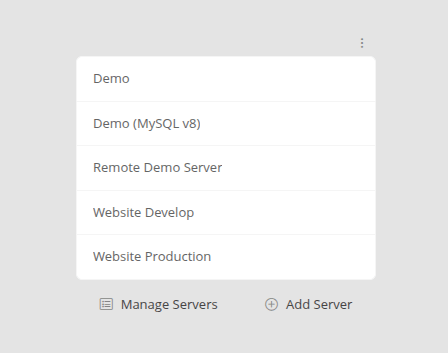 Switching between workspaces in Astoria SQL Client